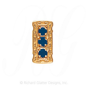 GS493 S - 14 Karat Gold Sapphire Slide 